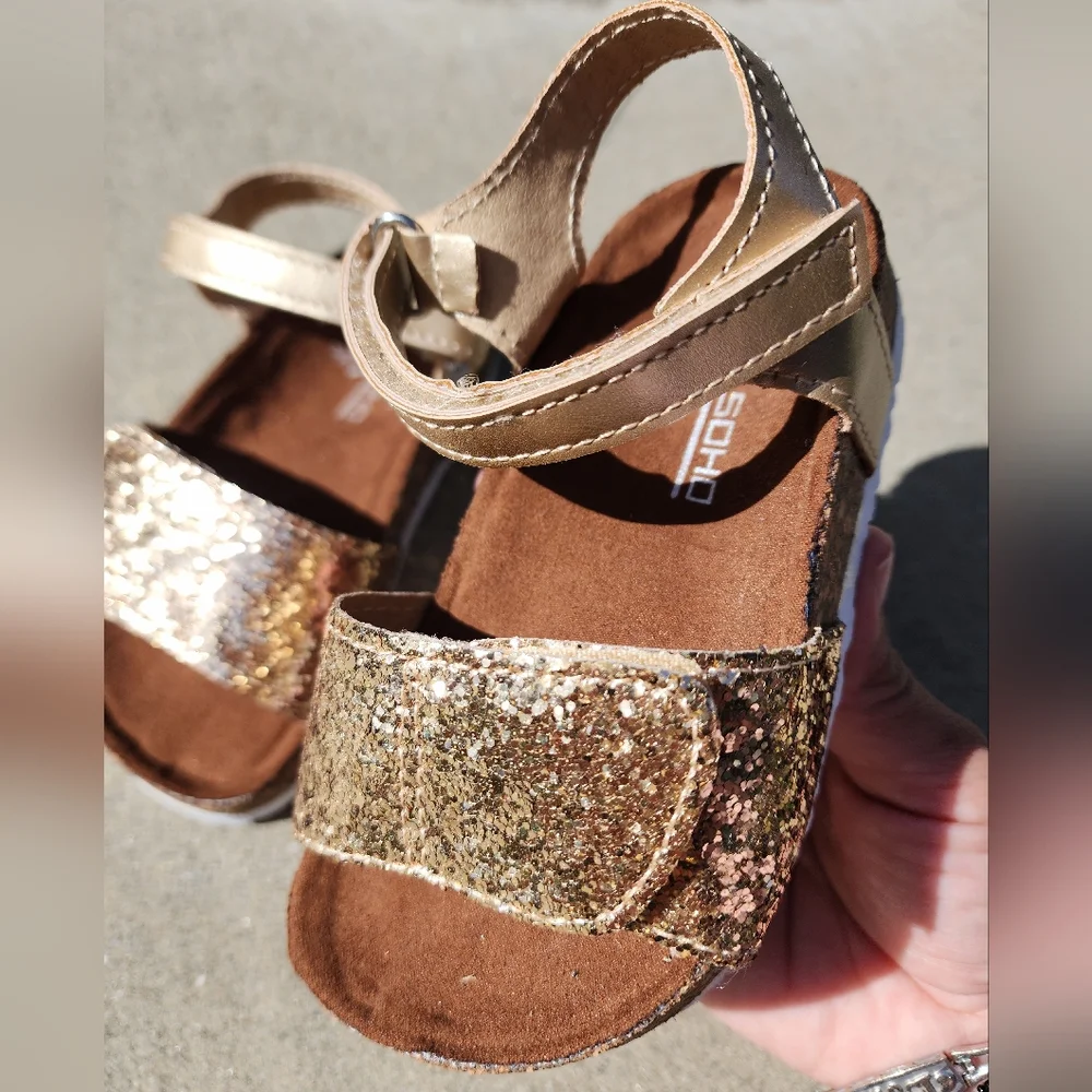 Gold Sandals - Picture 1 of 3